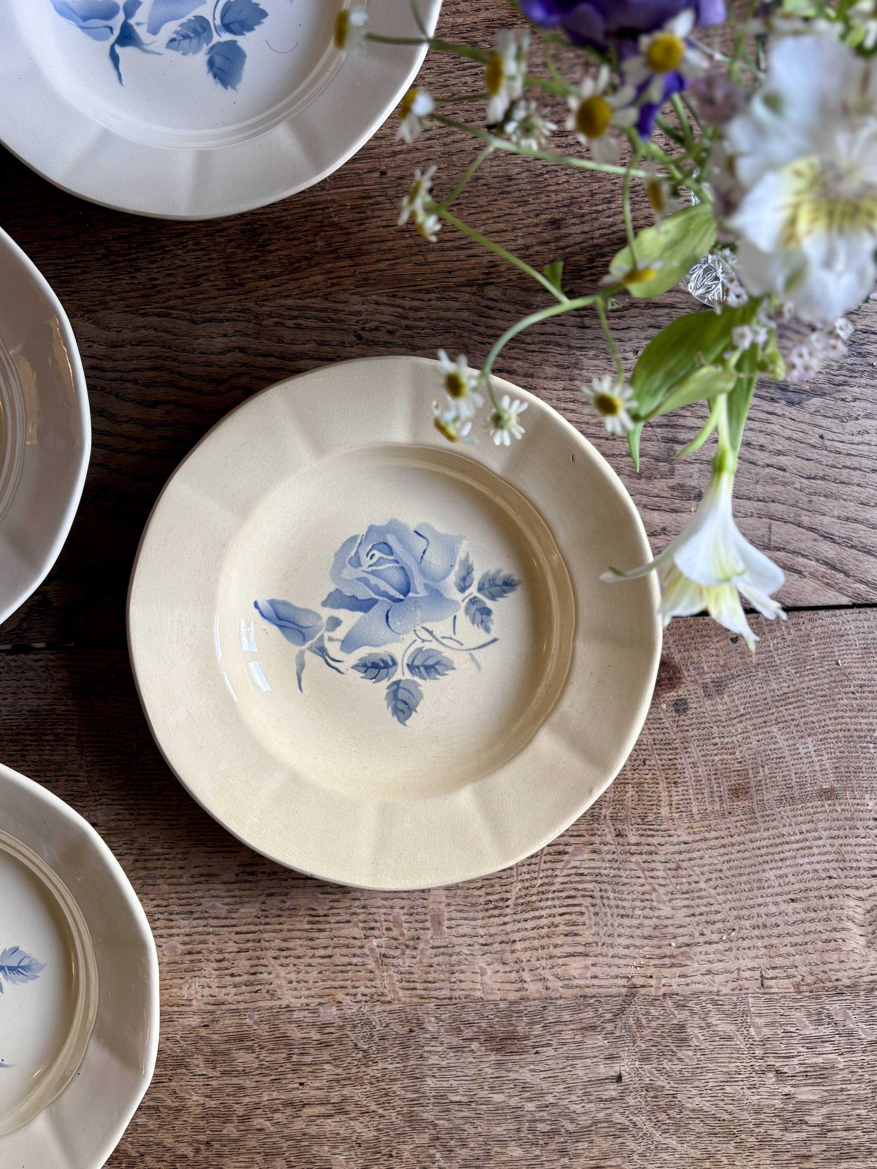 Lot de 4 assiettes creuses vintage Digoin