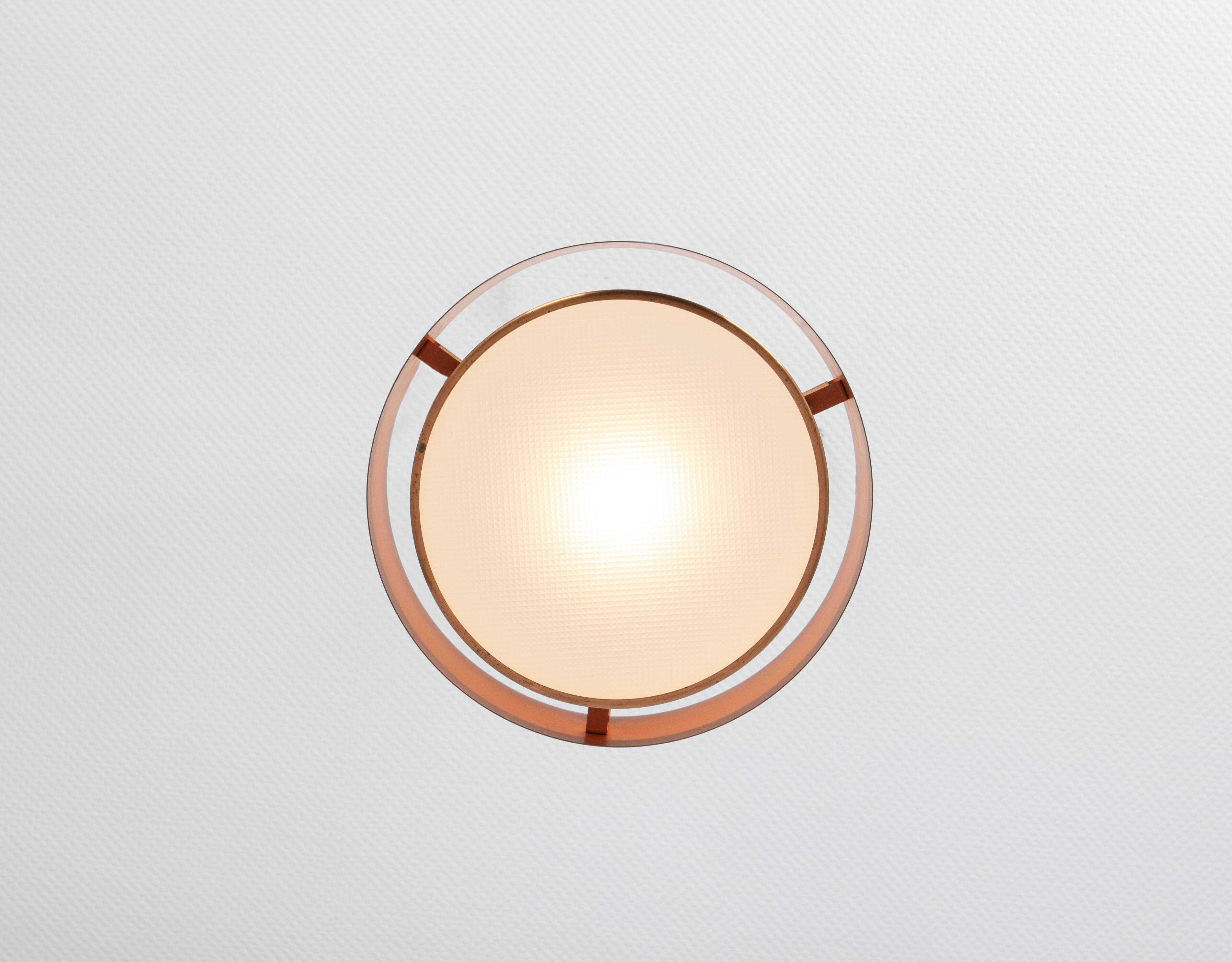 Jo Hammerborg copper Pendant Light - Juno -, for Fog & Morup, 1960s