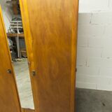 1950s Parisian wardrobe with mirror, 135 x 19 cm