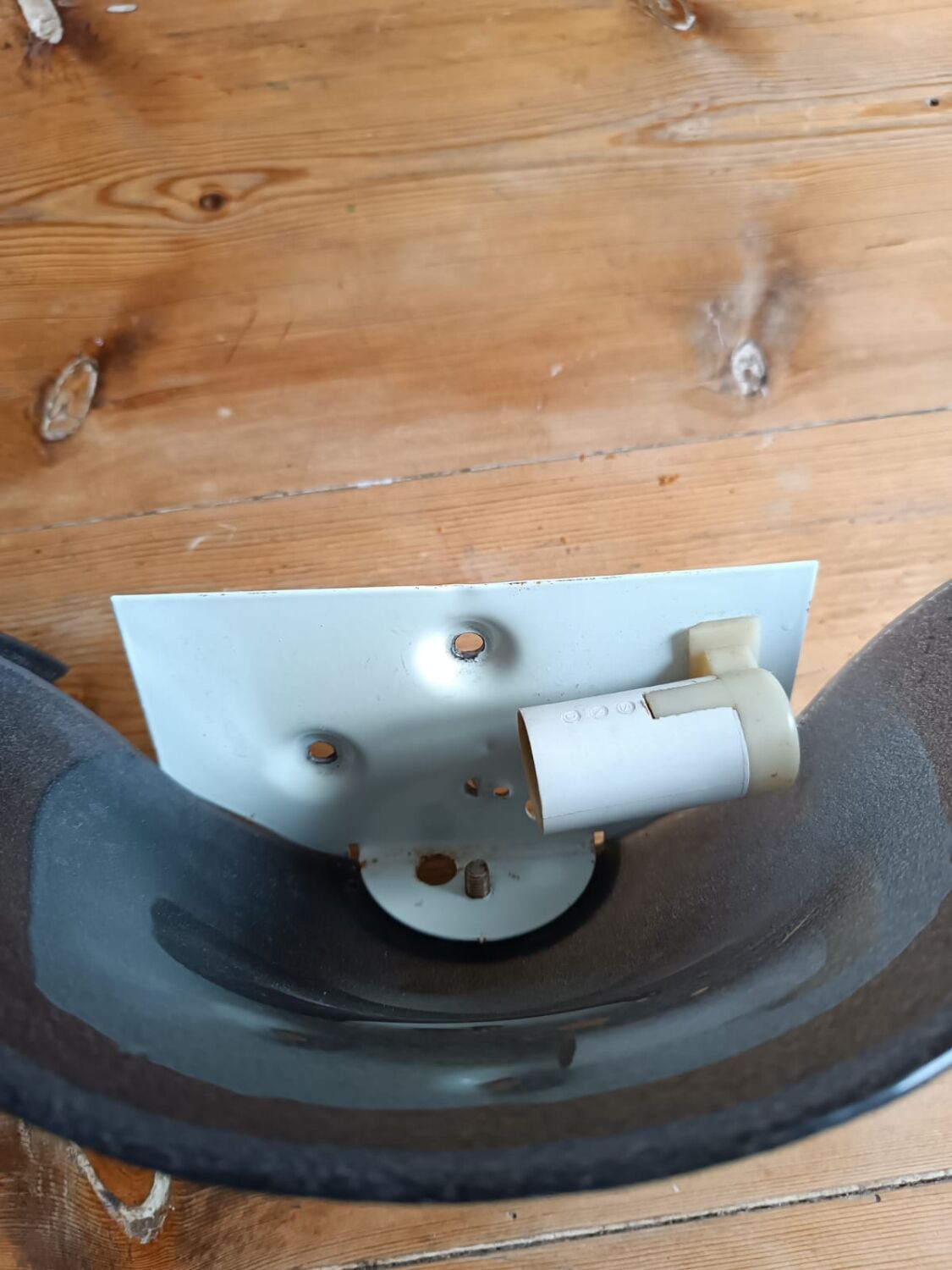 Pair of black granite glass wall lights