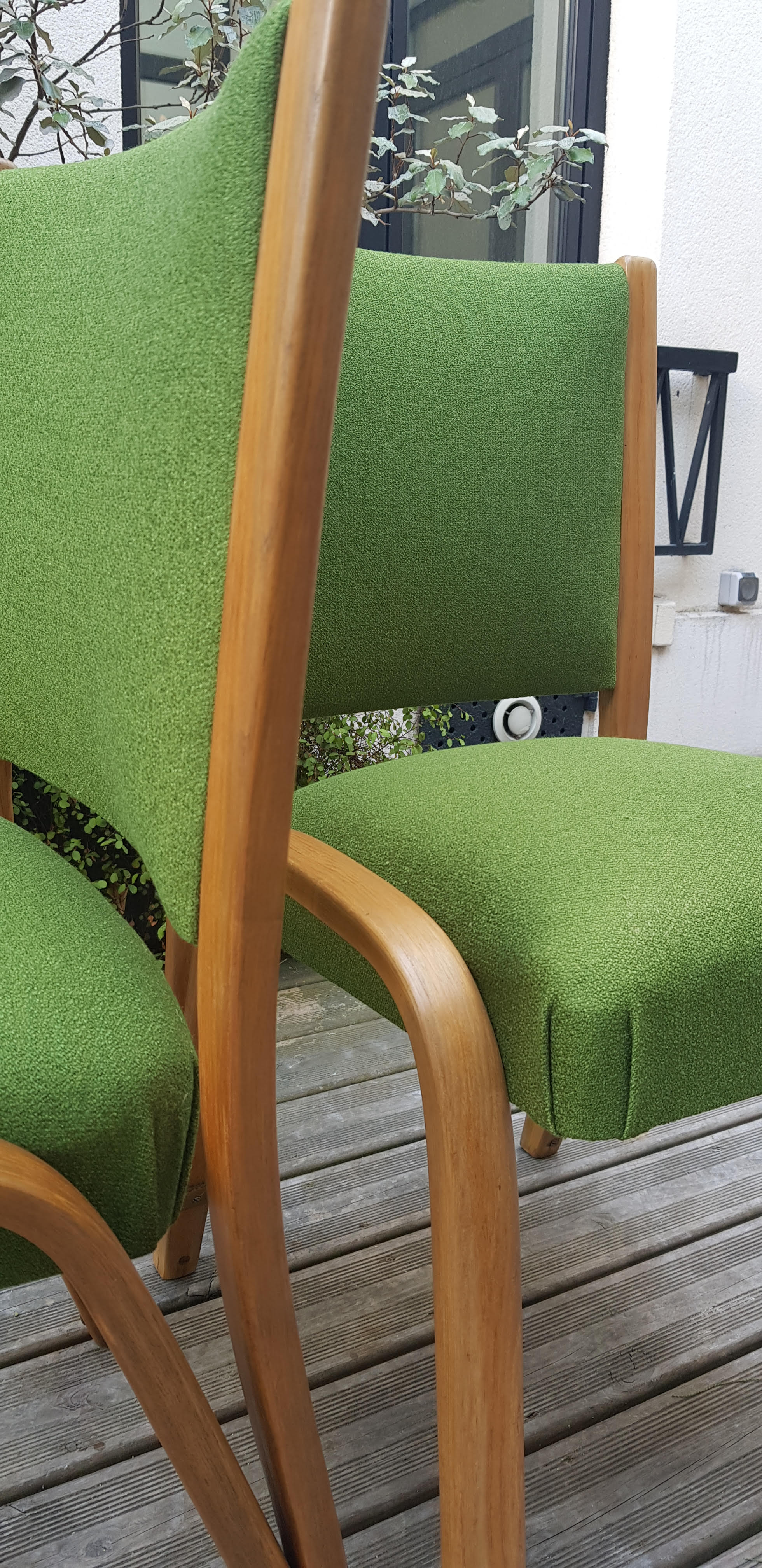 Pair of Bow wood Steiner chairs