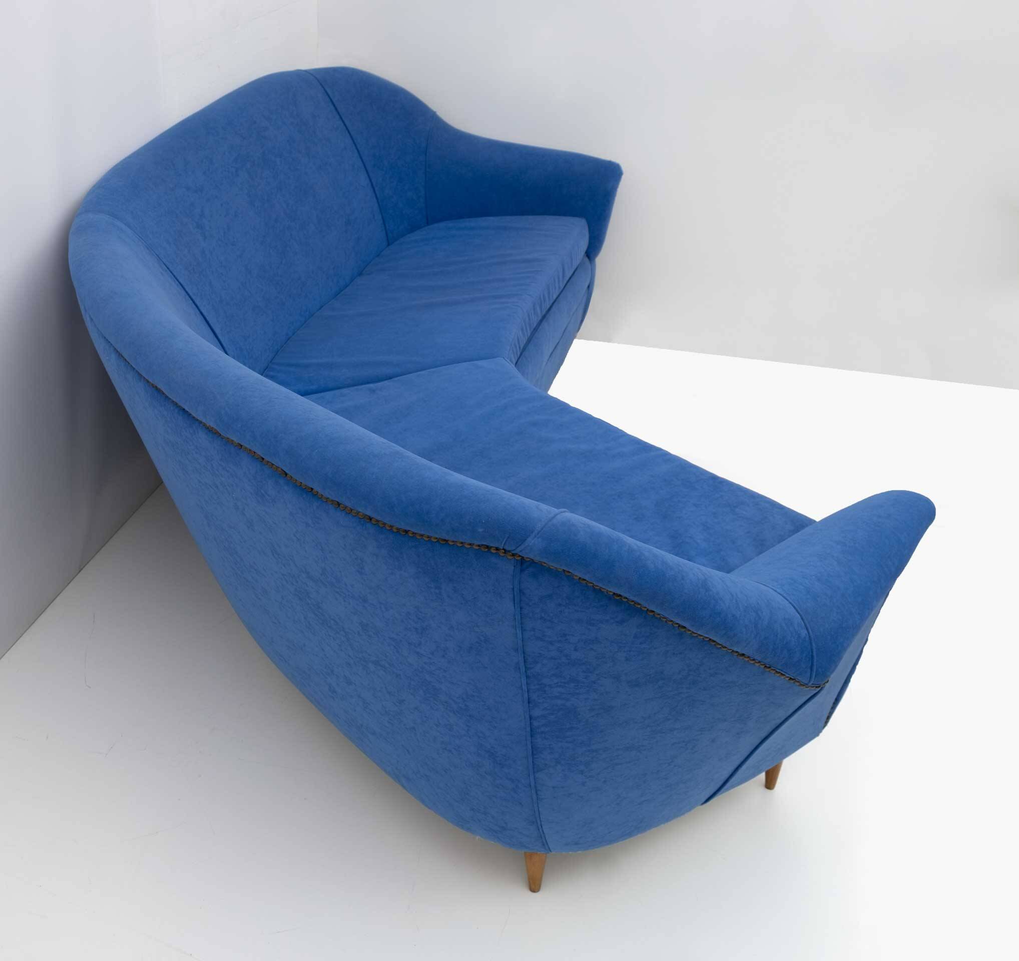 Ico Parisi Mid-Century Modern Italian Corner Sofa for Ariberto Colombo, 50