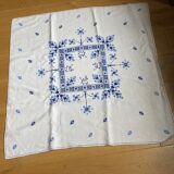 Vintage embroidered tea tablecloth