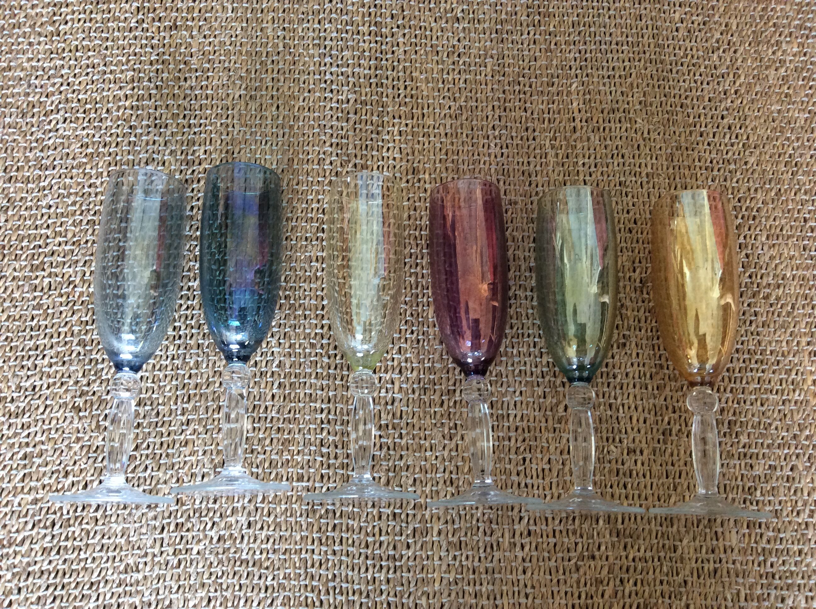 6 champagne flutes