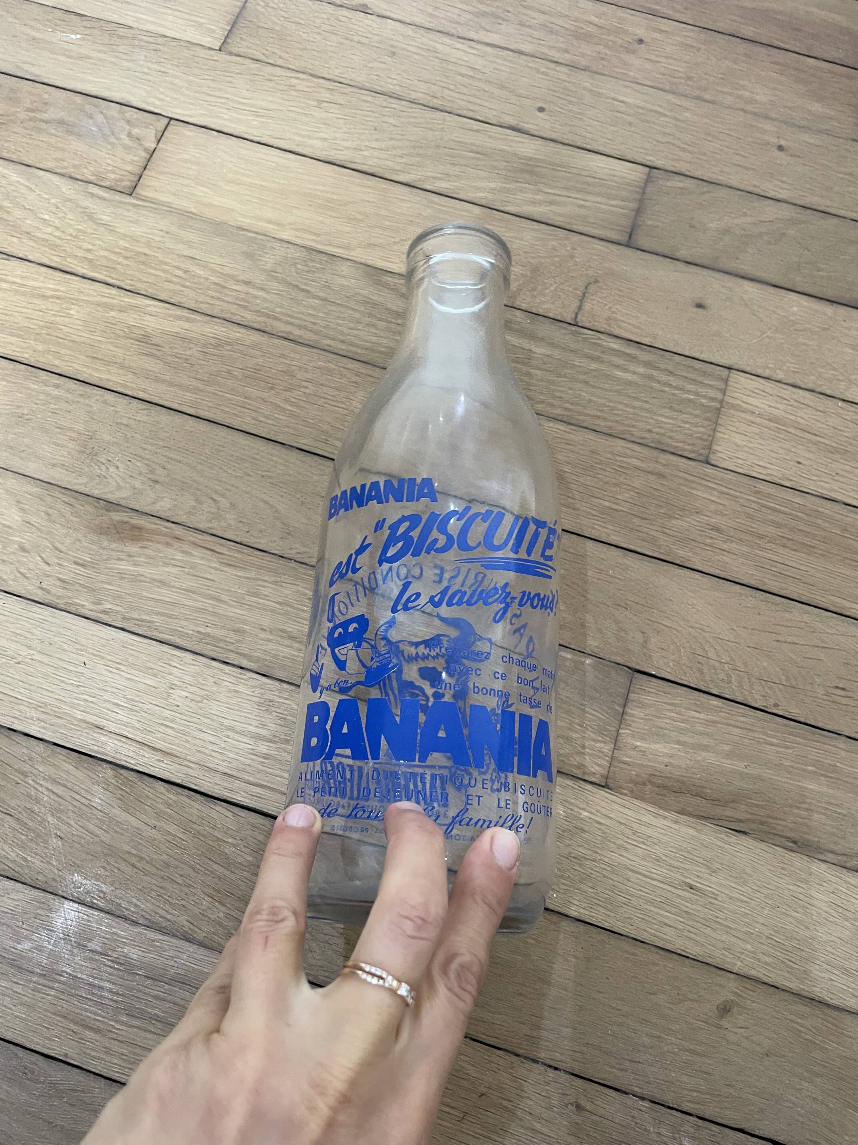vintage Banania milk bottle 251006