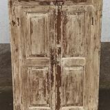 Old wooden wardrobe beige / pale yellow façade