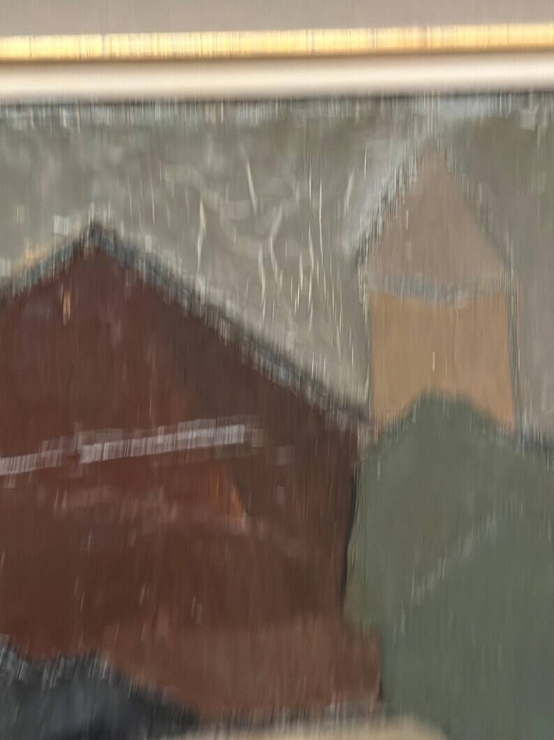Large Original Swedish Oil on Canvas – “Bangård” by Fred Andersson – Signed – Vintage & Framed – 80 × 69 cm (31.5" × 27.2")