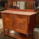 Desserte buffet with mirror background credenza and Louis XVI style marble top