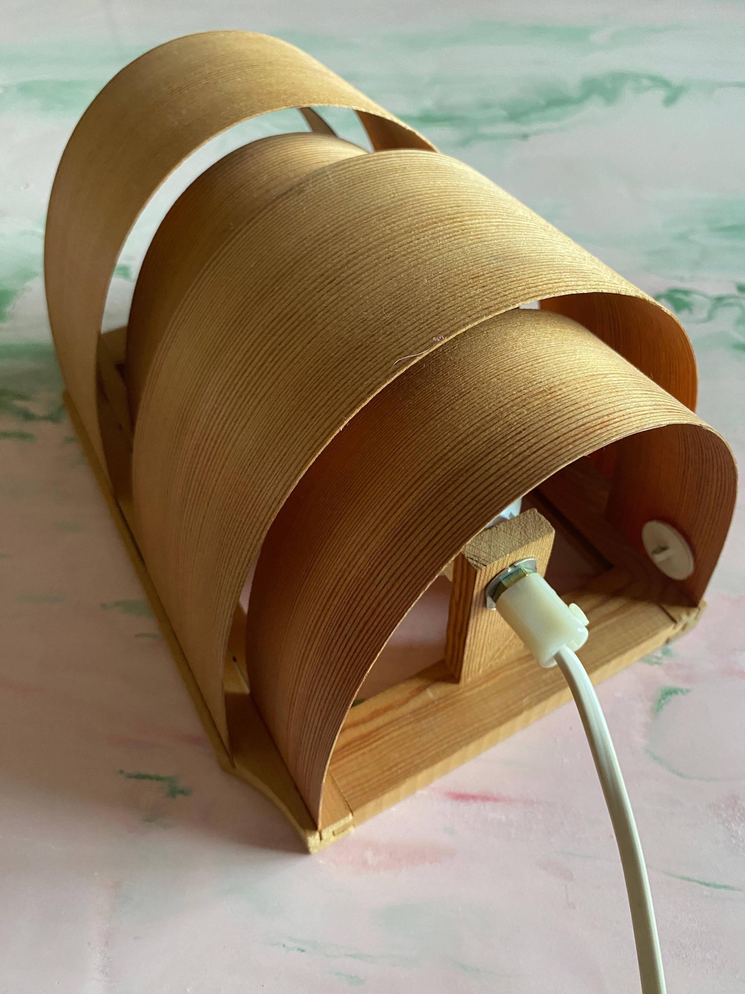 Mid-Century Modern Pine Veneer Wall Lamp by Translandia, Denmark 1960s