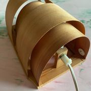 Mid-Century Modern Pine Veneer Wall Lamp by Translandia, Denmark 1960s