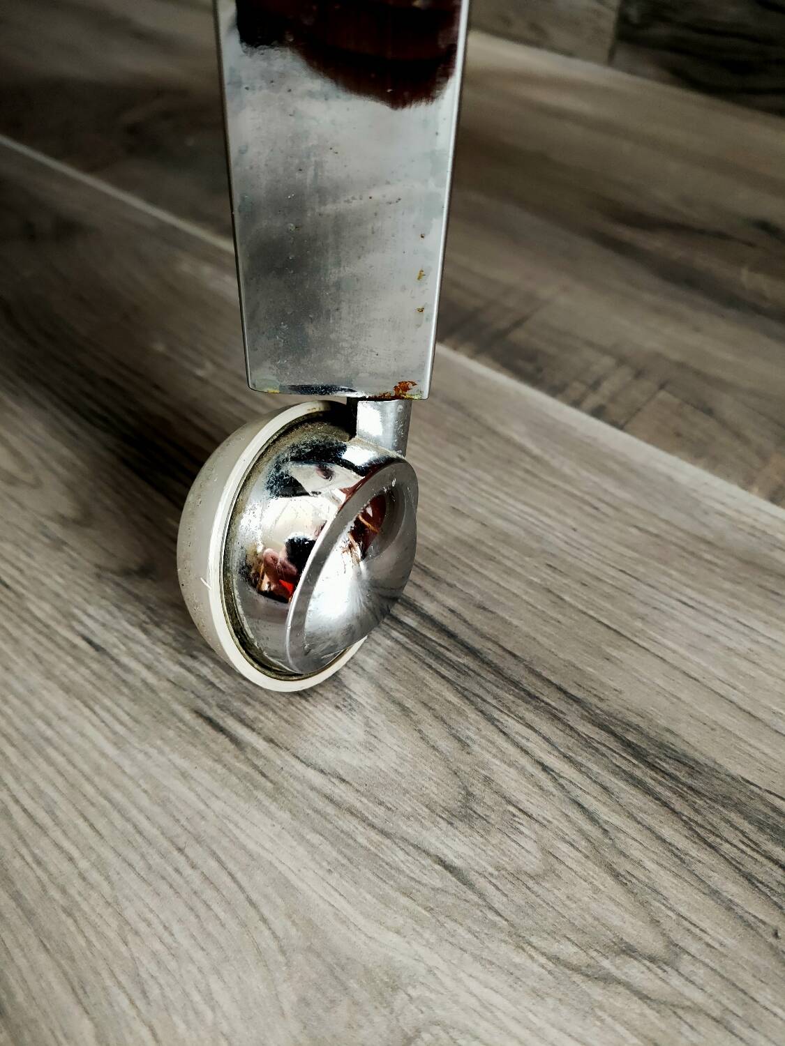 Vintage chrome coffee table