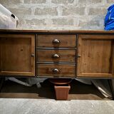 Industrial wood and metal sideboard