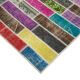 Tapis de patchwork turc contemporain tissé à la main 172 cm x 230 cm Multicolor Patchwork
