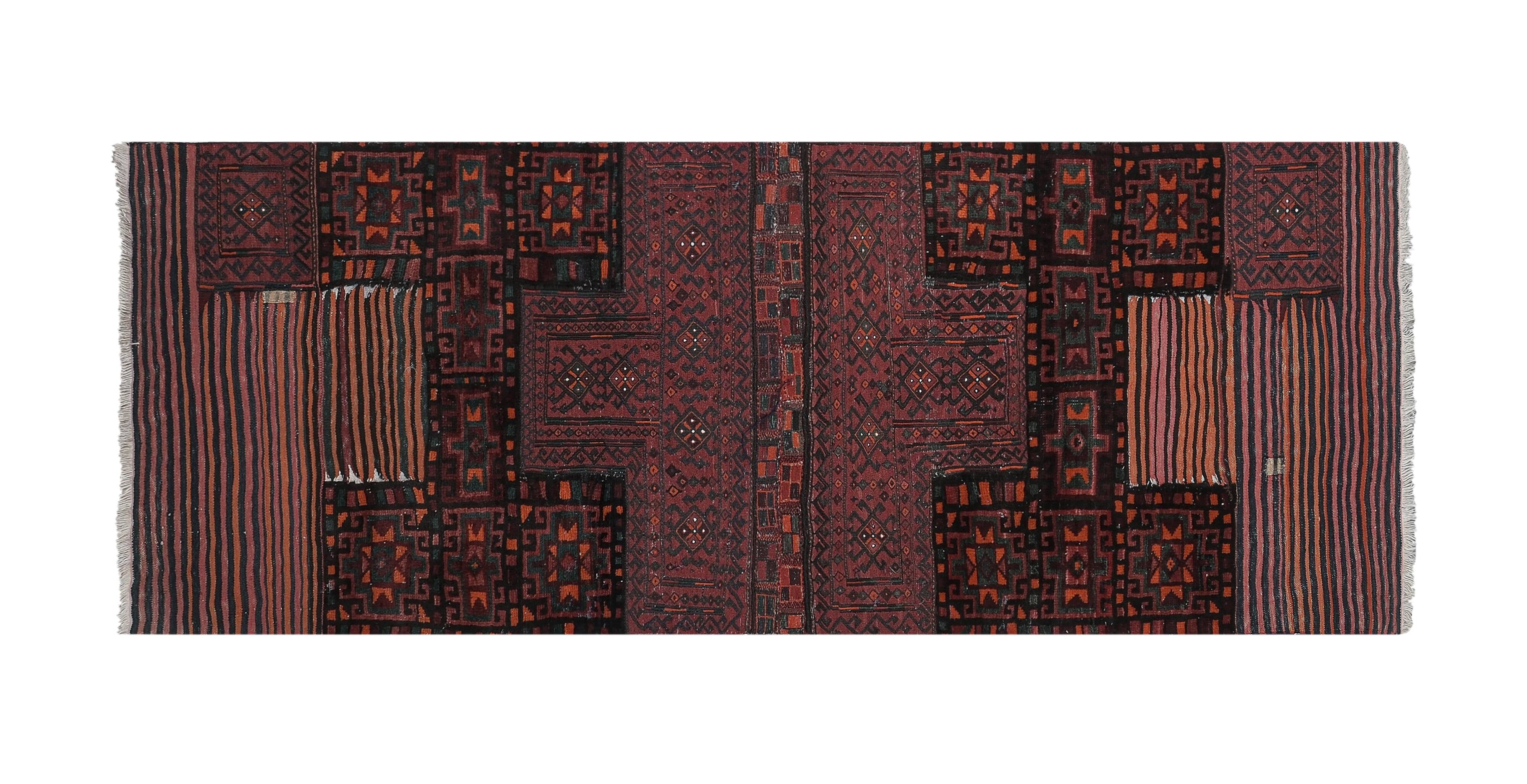 Vintage Turkish Oushak Rug Handwoven 108x276 cm