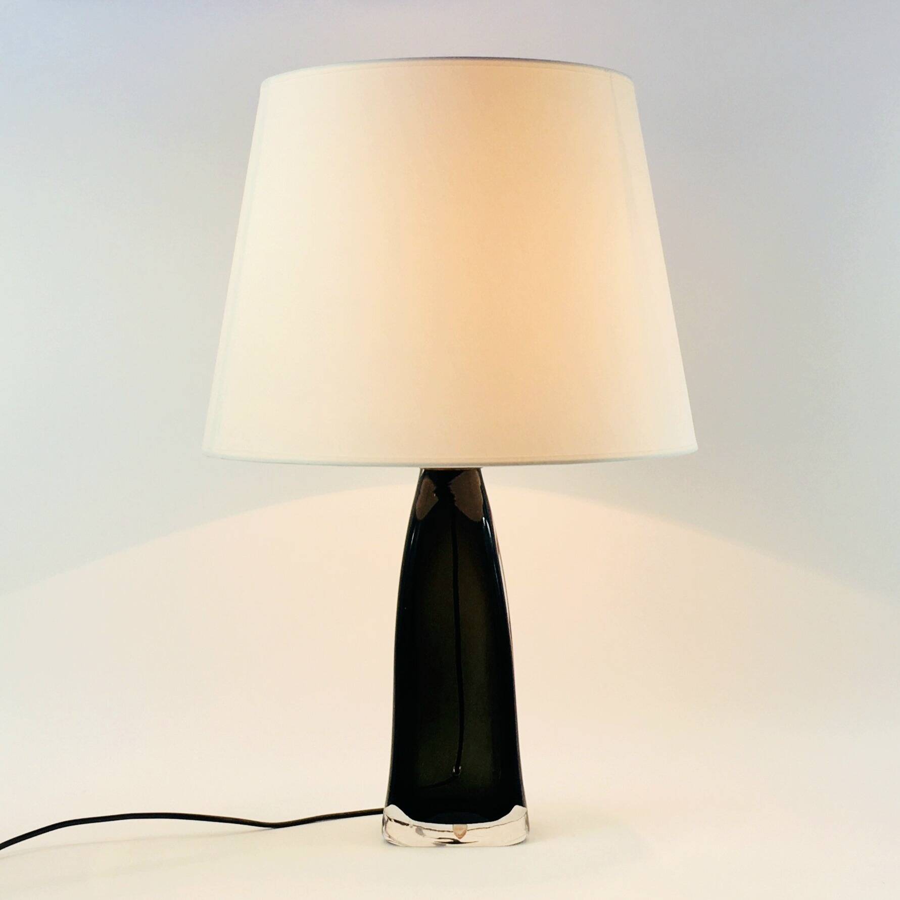 Mid Century Scandinavian Glass Table Lamp by C.Fagerlund for Orrefors, 60s
