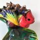 Vintage 1960s-1970s fish barbotine pocket vases
