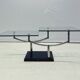 Vintage Danish Design Glass Coffee Table with Two Levels