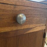 Pair of solid oak bedside tables from the 1950s.
