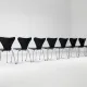 Arne Jacobsen set of eight 3107 Butterfly dining chairs Fritz Hansen Denmark 1967