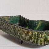 Vintage free-form tripod ceramic cactus planter