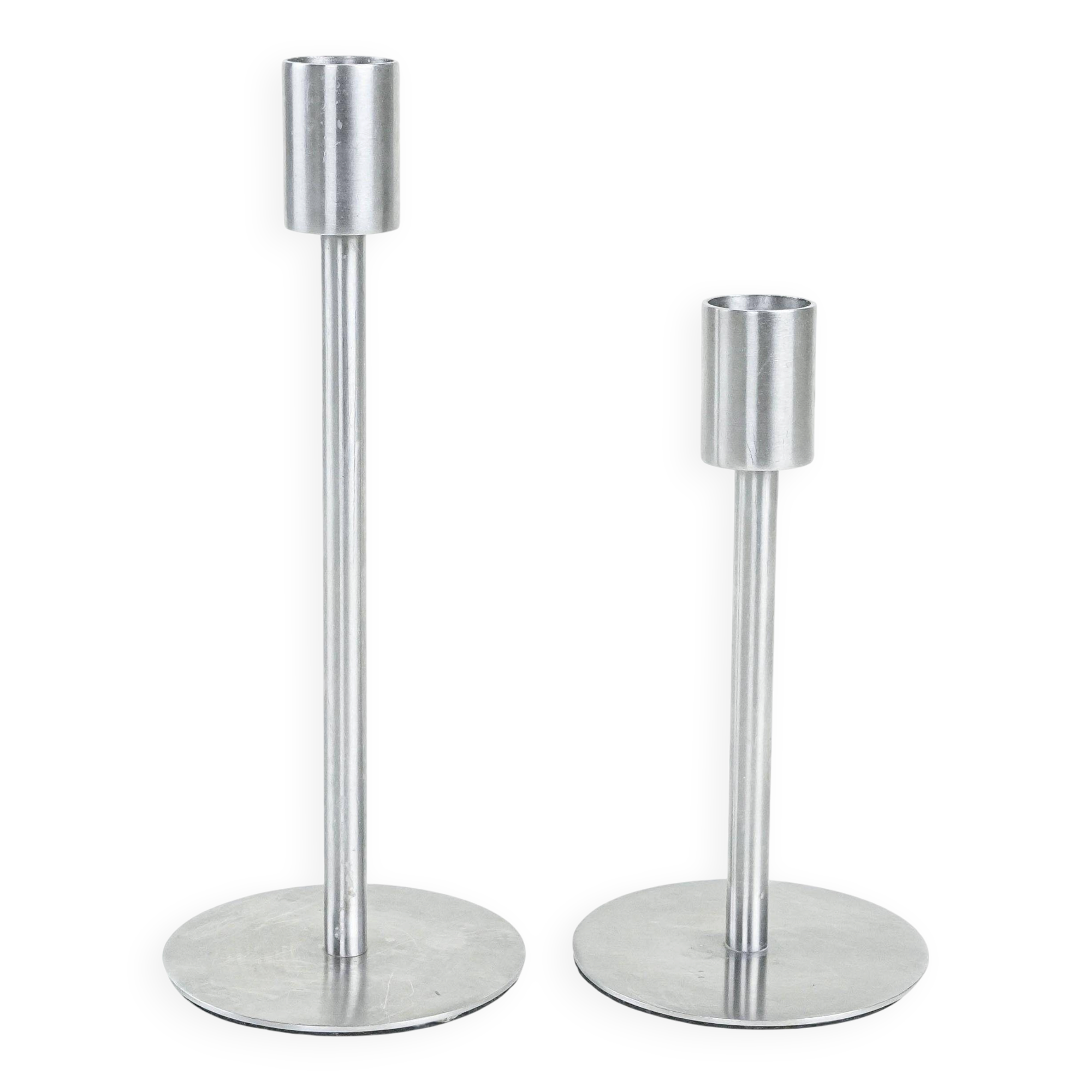 Ensemble de candélabres en métal, design danois, années 1970, fabriqué au Danemark.