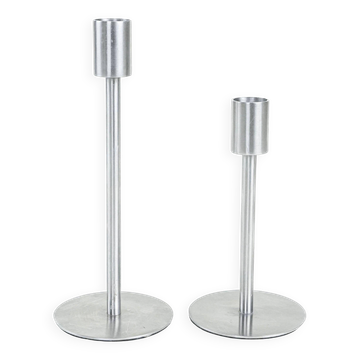 Set of metal candlesticks, Danish design, 1970s, made in Denmark