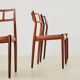 Niels Otto Moller Set of 8 Model 79 Dining Chairs in Rosewood and Leather for JL Mollers 1966