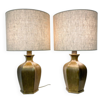 Pair of bronze table lamps