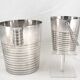 Champagne bucket and ice bucket, Luc Lanel for Christofle model Ondulation.