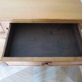 Old - Beautiful solid oak sideboard - 2 doors - 2 drawers in golden oak color