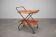 1960s Czechoslovak Mid-Century Folding Bamboo Serving Trolley Bar Cart