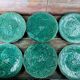 Gien Primefleur green barbotine plates set of 6, 21cm