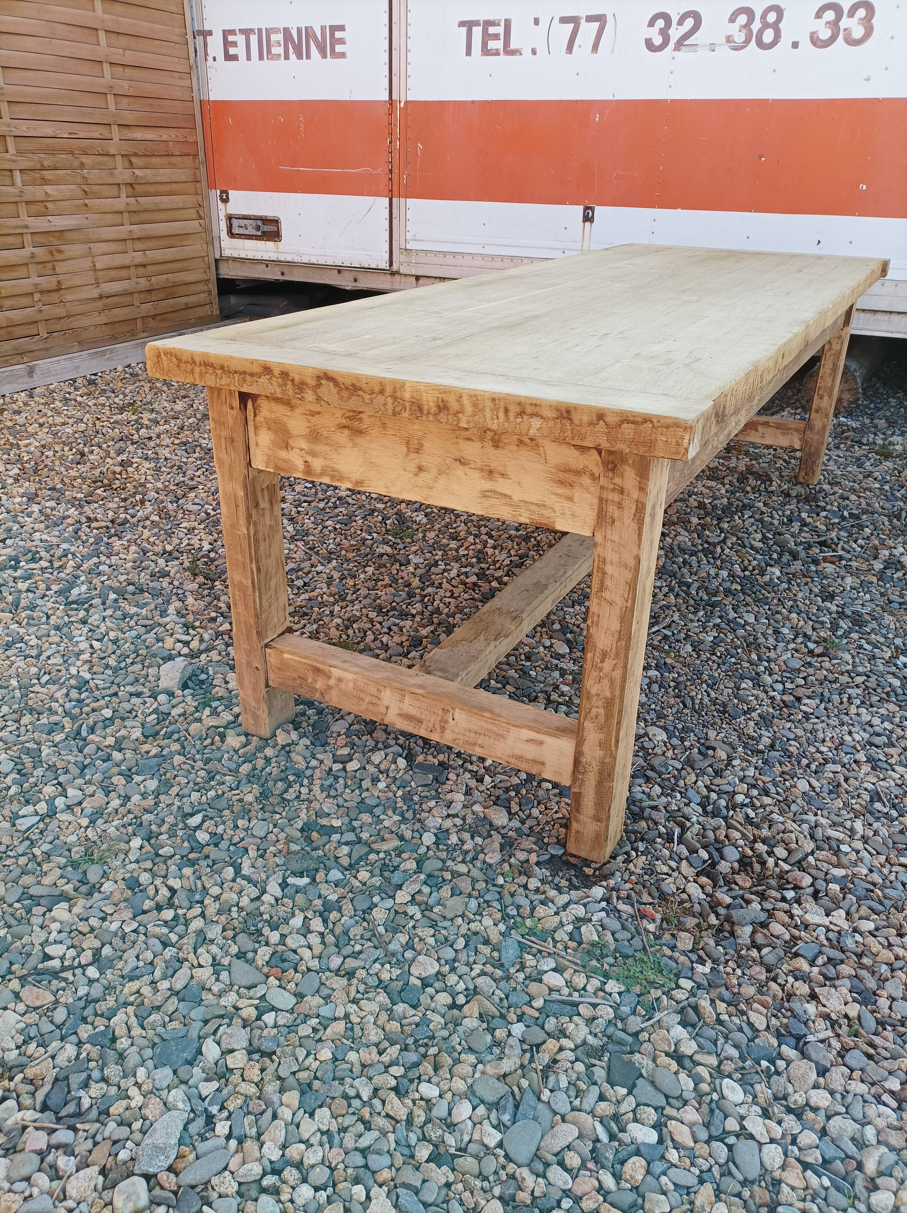 Solid oak farmhouse table