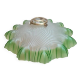 Antique lampshade in frosted green glass