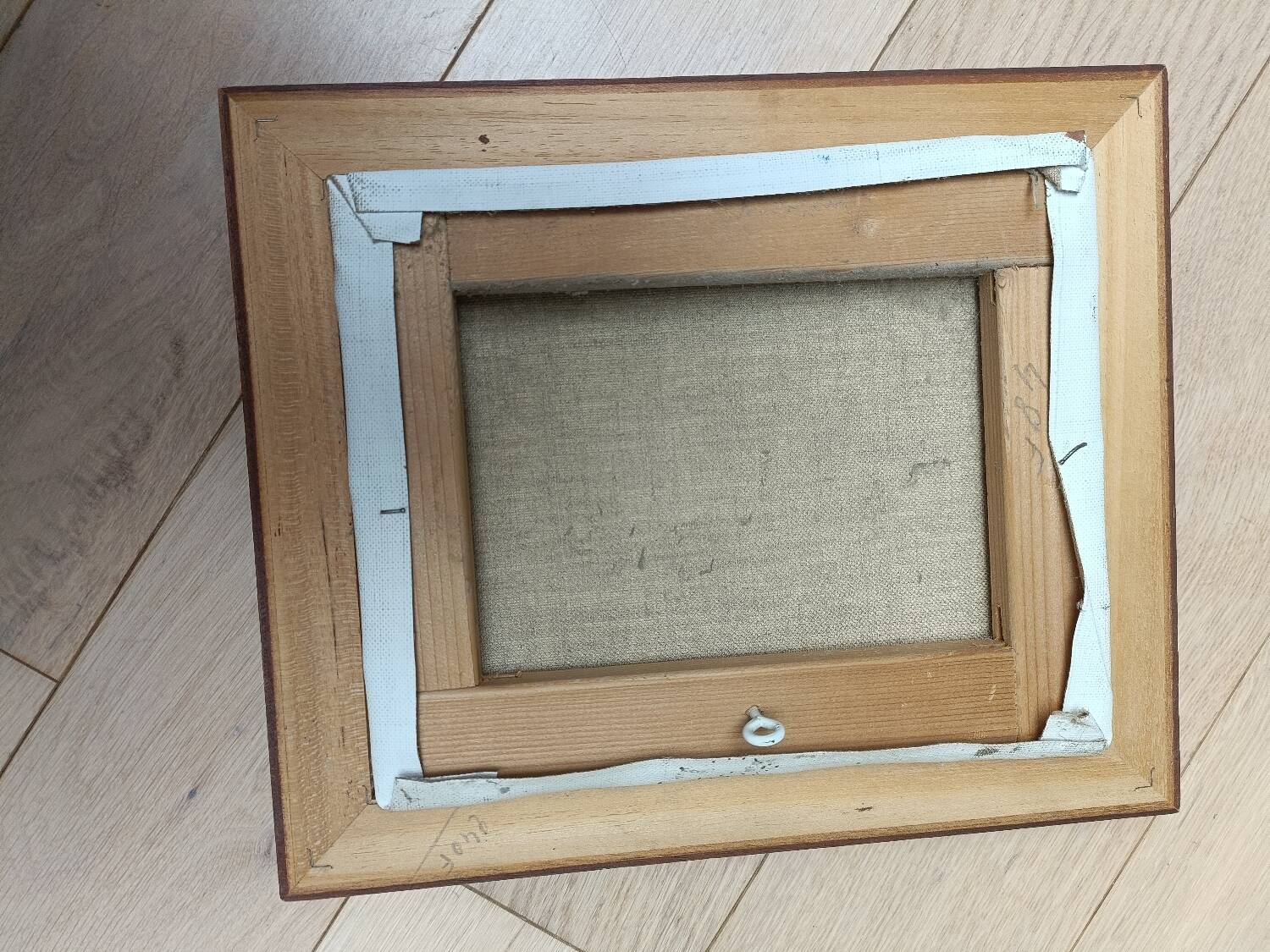 Painting, farmyard painting, hens signed