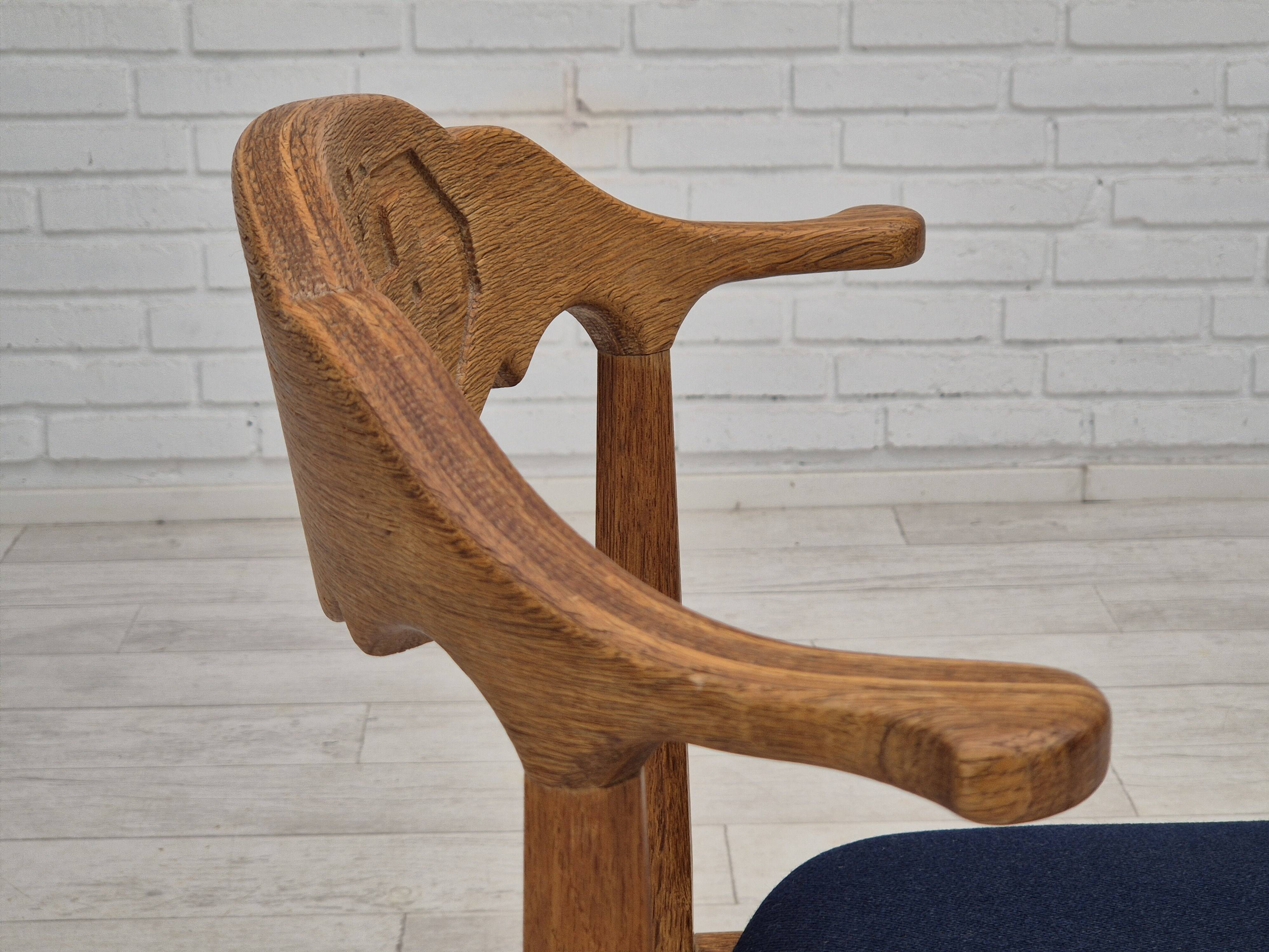 1970s, Danish design by Henning Kjærnulf for EG Kvalitetsmøbel, set of 4 dining chairs, original.