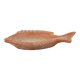 Plat poisson vintage en céramique de couleur terracotta