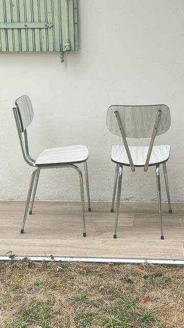 Pair of VINTAGE Formica CHAIRS