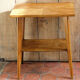 Desserte scandinave en bois pieds compas