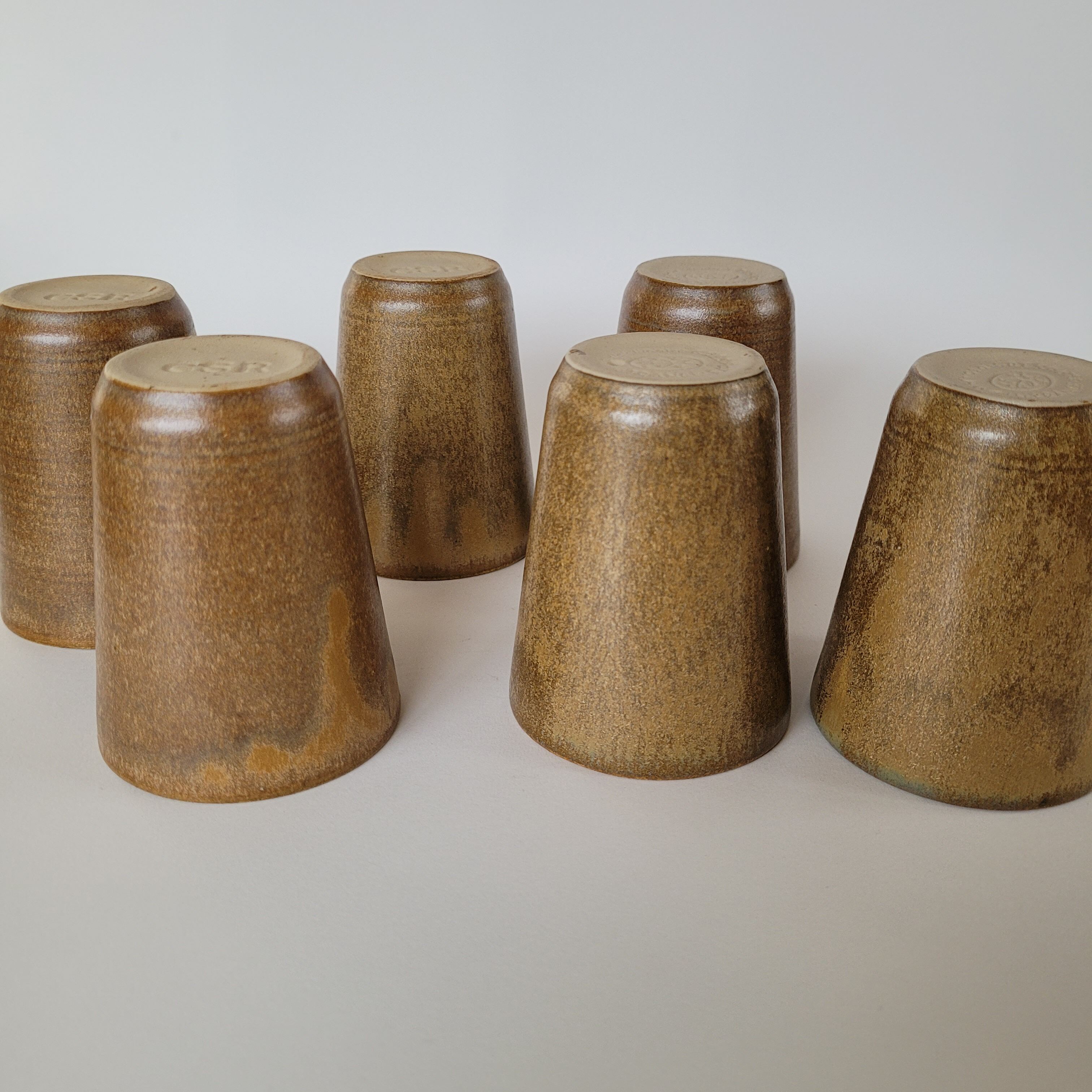 Lot de 6 gobelets en grès Digoin
