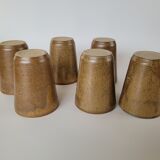 Lot de 6 gobelets en grès Digoin