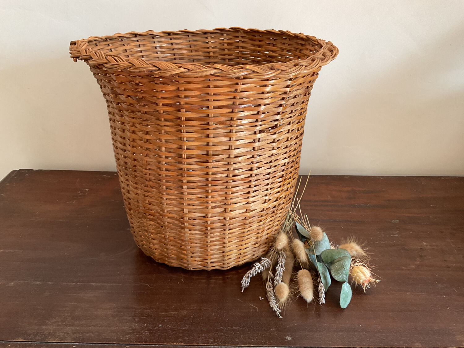 Vintage wicker basket