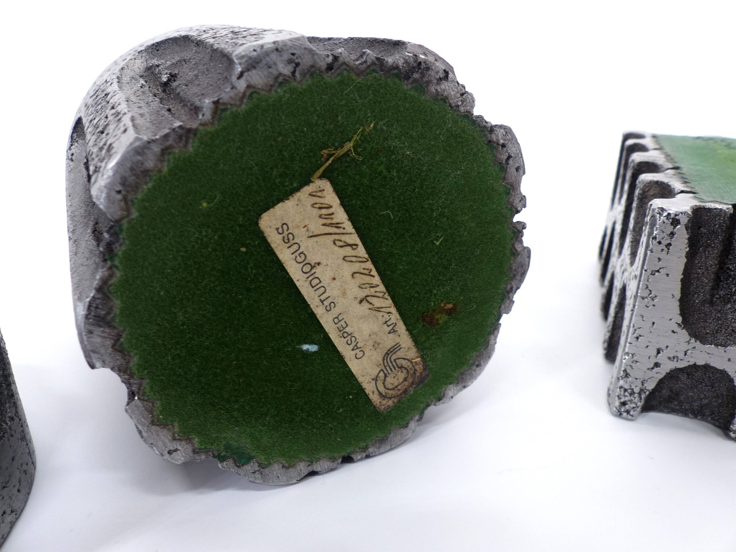 Set de fumeur brutaliste en aluminium Casper Studioguss 1970