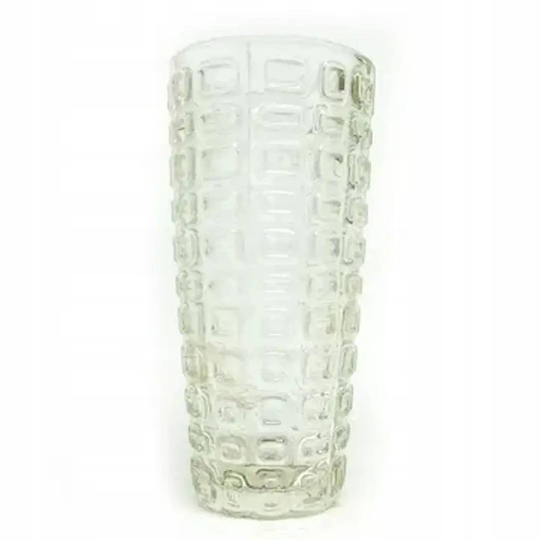 Vulkany vase, mid-century modern, olive soda glass, designed by J.S. Drost, Poland, 1970s