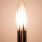 Lampe de pied ou lampadaire « Orgue » en verre opalescent. Circa 1970.
