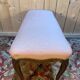Louis XV style piano bench in pink fabric