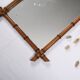Old turned wooden mirror imitation bamboo