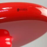 Space-Age Saucer Pendant in Red Plexiglas from Guzzini, 1960s