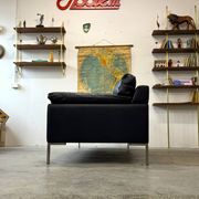 Leather sofa, Denmark, 1960s/70s, mid-century modern style, vintage