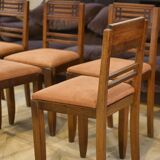 Set of 6 brutalist chairs from the 1950s.